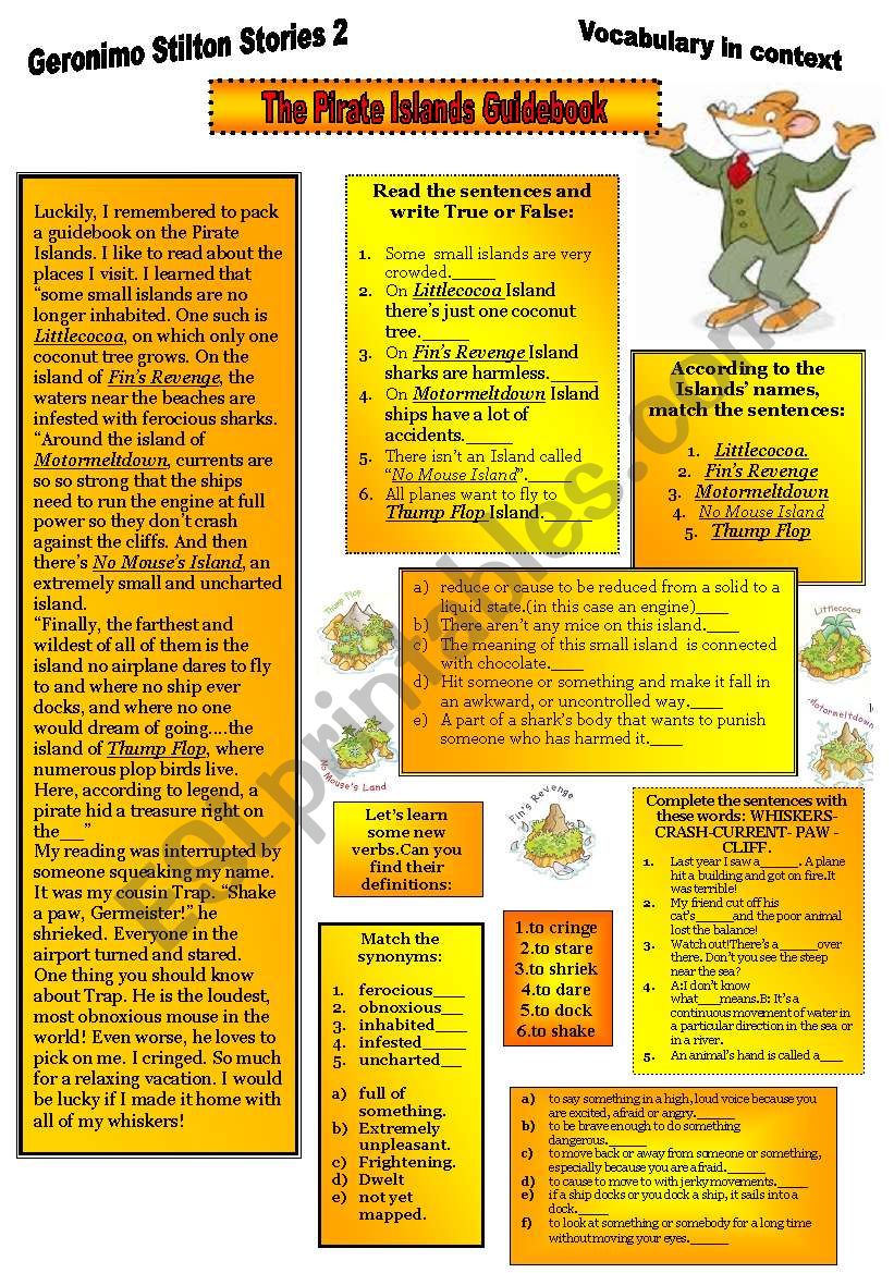 Geronimo Stilton Stories2. worksheet