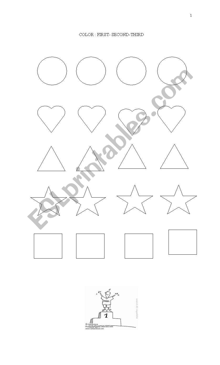 First Second Tjird worksheet
