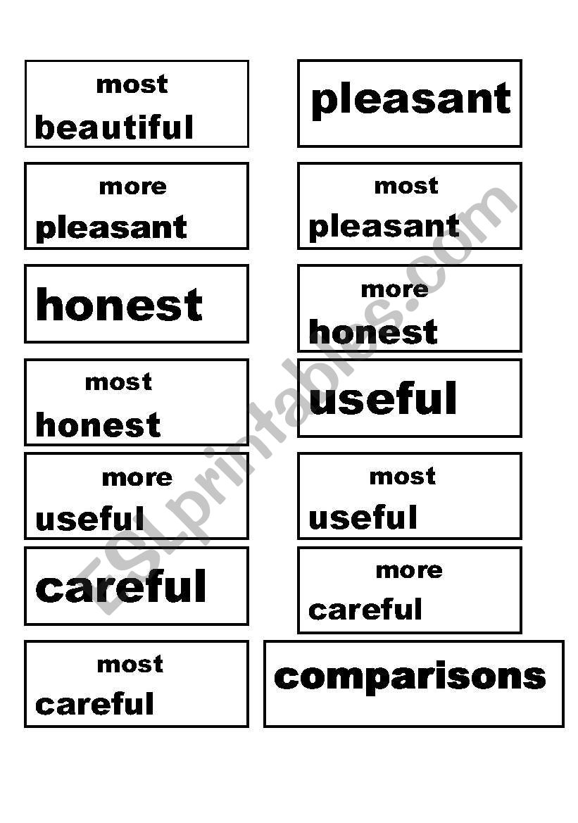 comparrisons worksheet