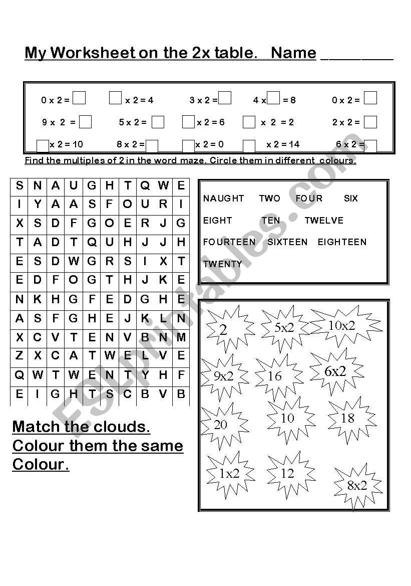 timetable worksheet