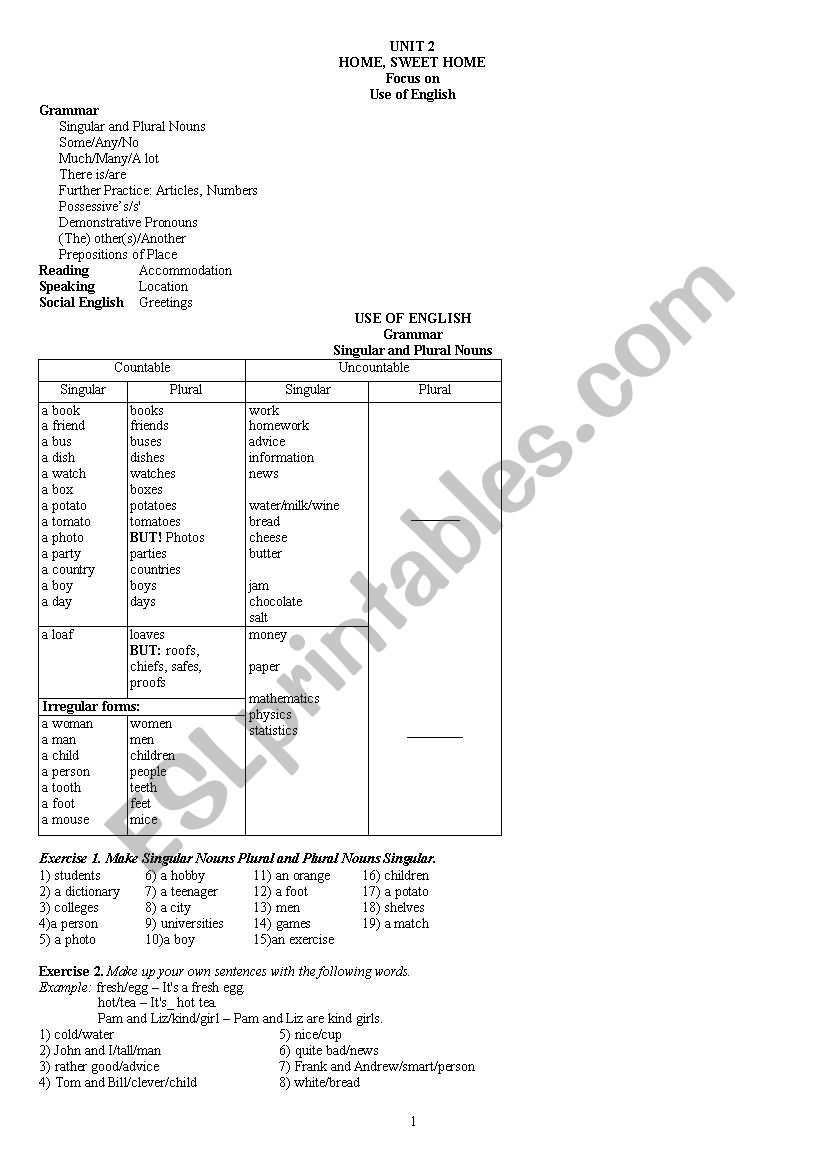 discussion worksheet