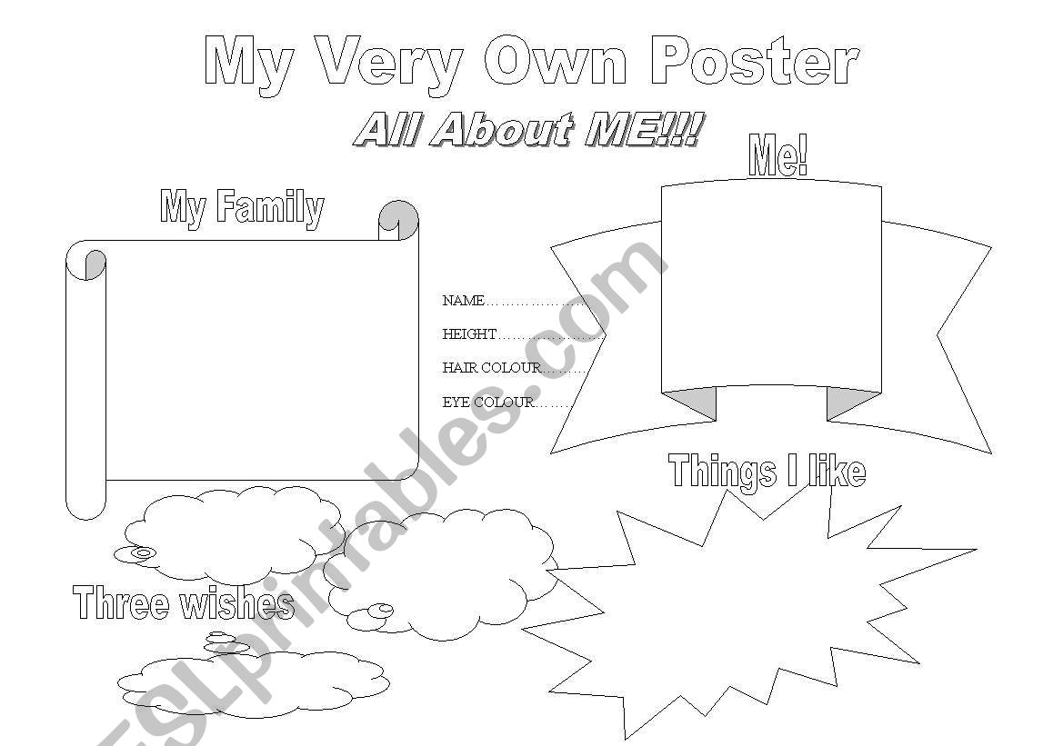 All about me - personal file worksheet