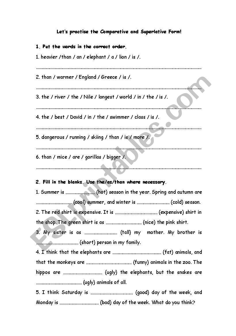 lets practise our adjectives worksheet