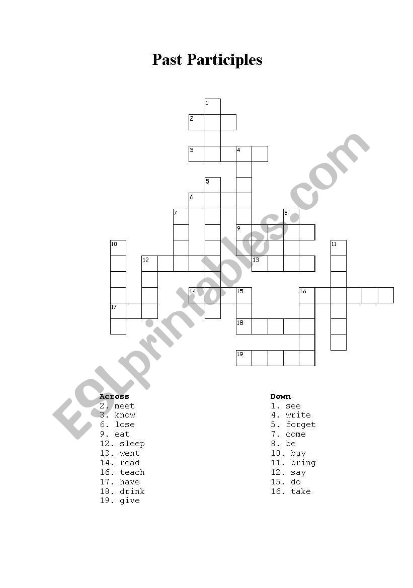 Past Participles worksheet