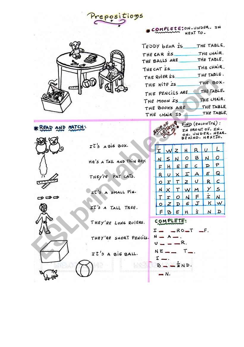 Playing with prepositions and adjectives