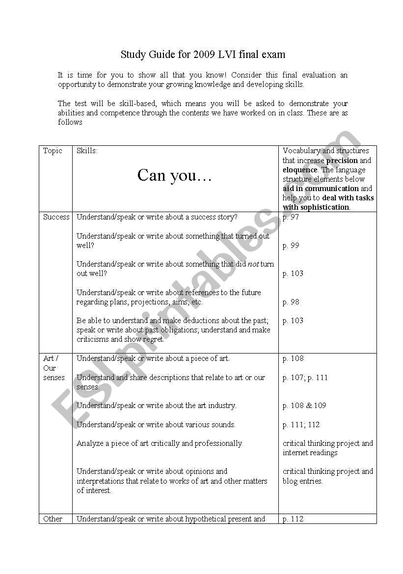 Can you worksheet