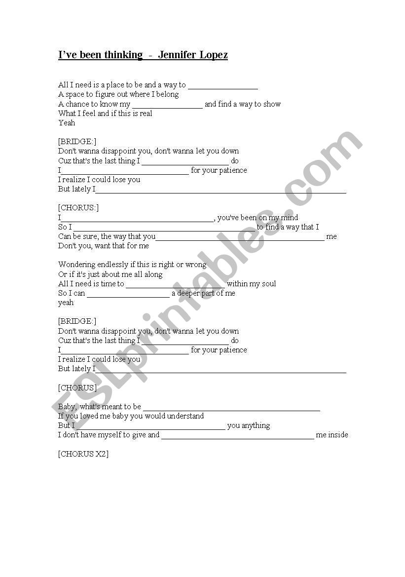 Present Perfect Continous - Song