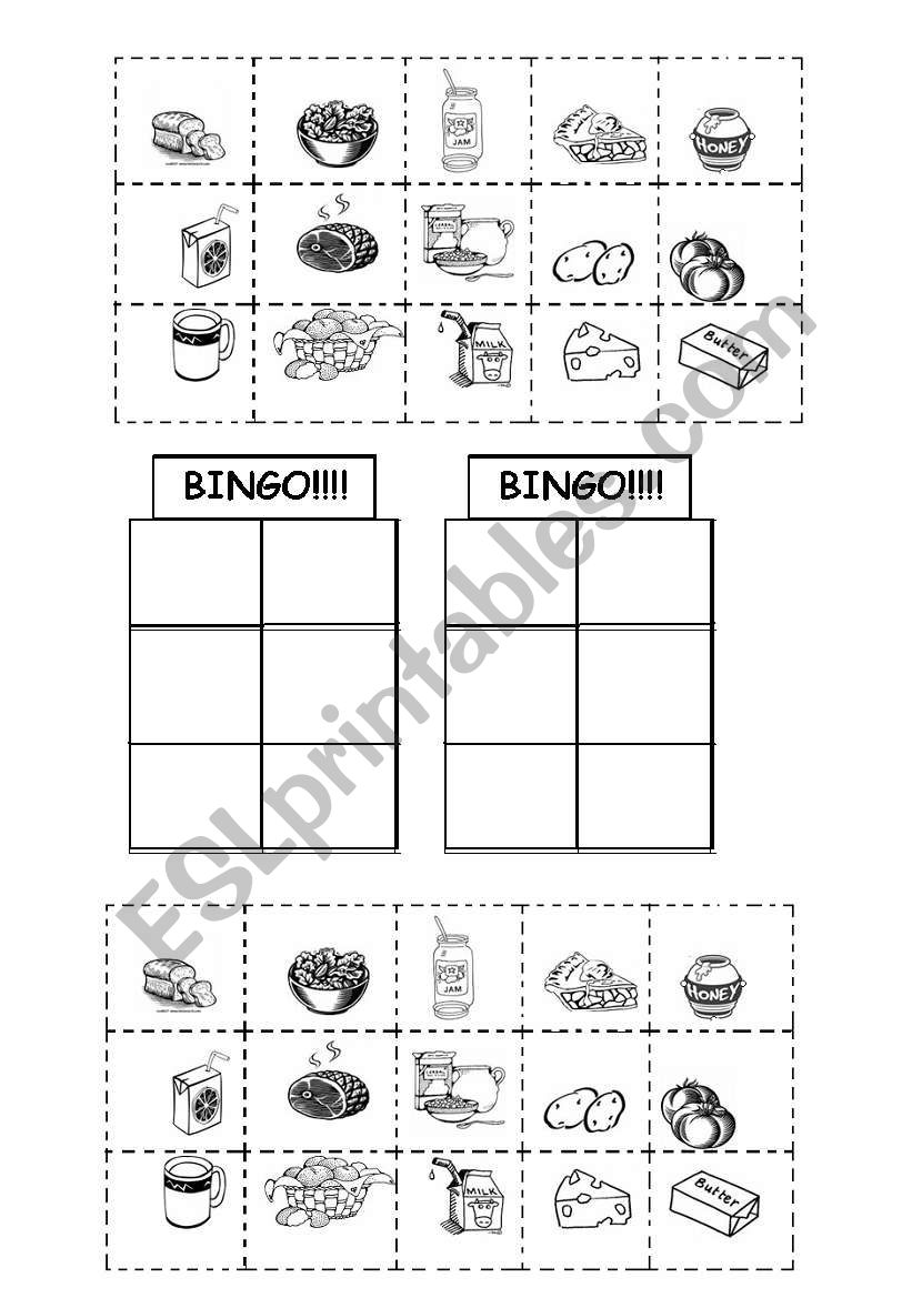 bingo worksheet