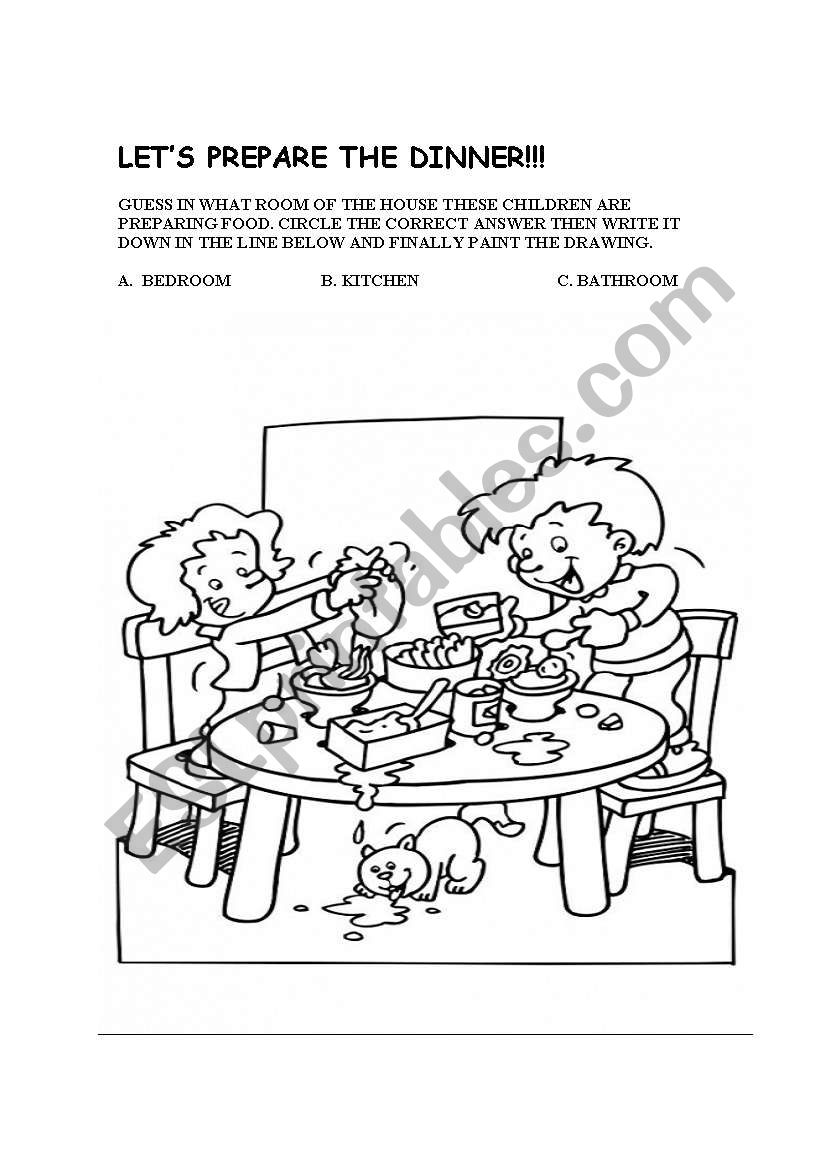 LET´S PREPARE THE DINNER!!! worksheet