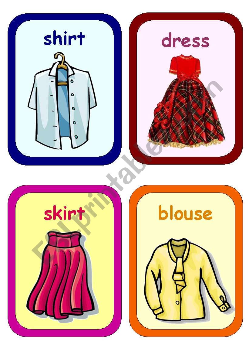 Clothes Flashcards 1-5 worksheet