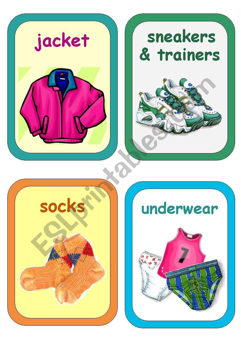 Clothes Flashcards 2-5 worksheet