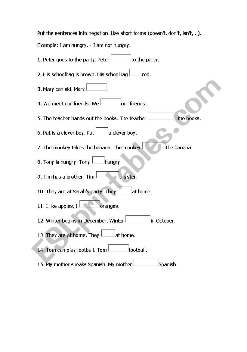 present simple worksheet