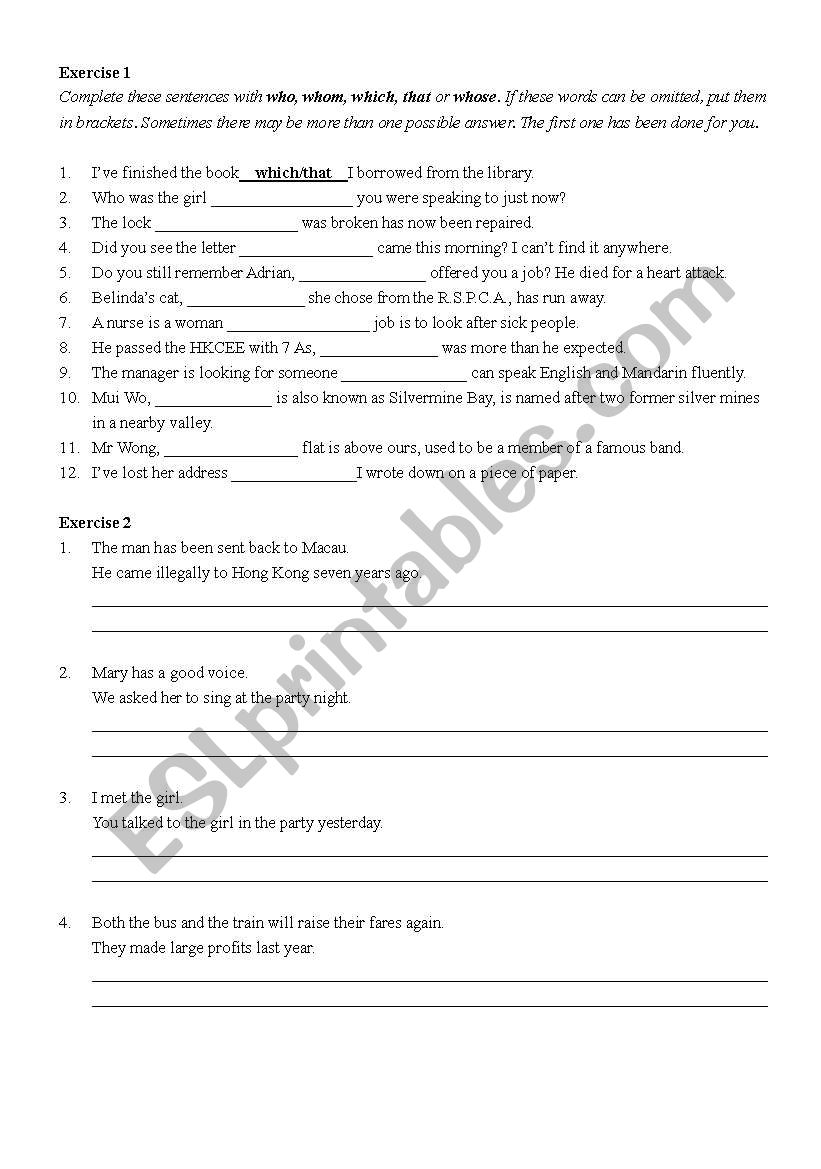 english-worksheets-adjective-clause