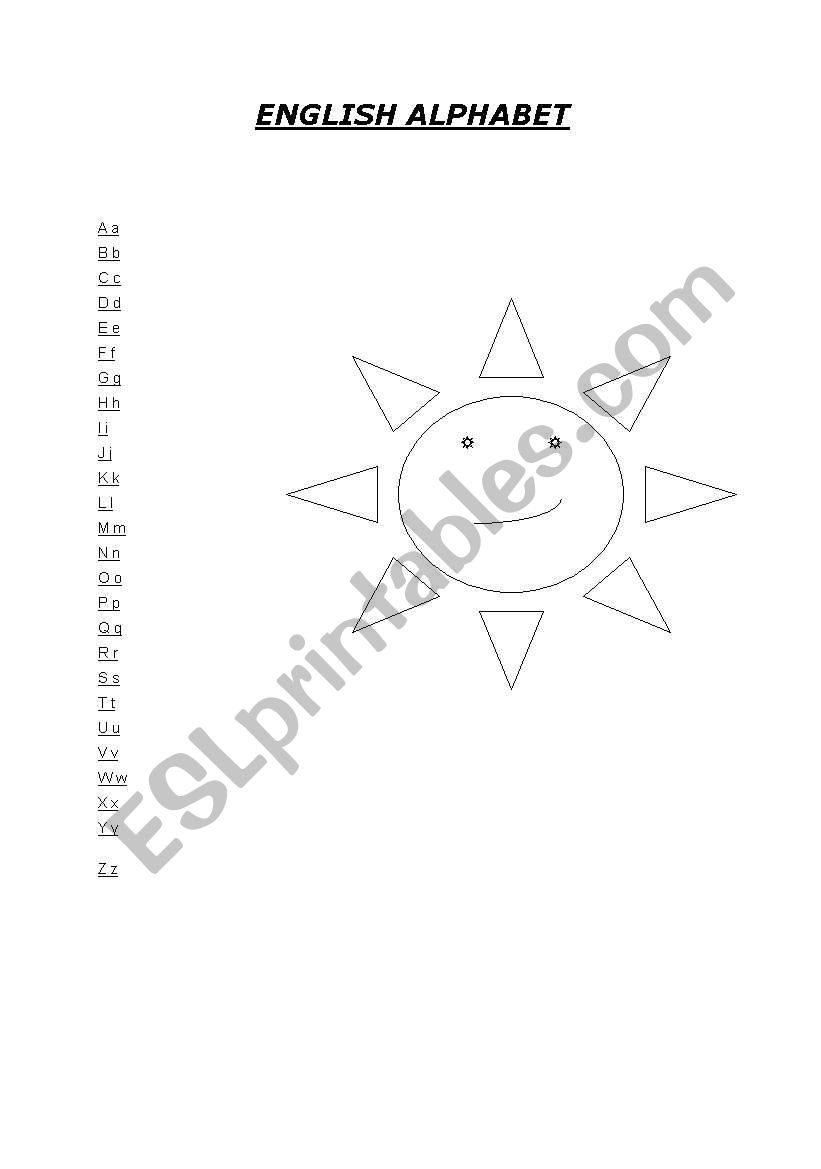 ENGLISH ALPHABET worksheet
