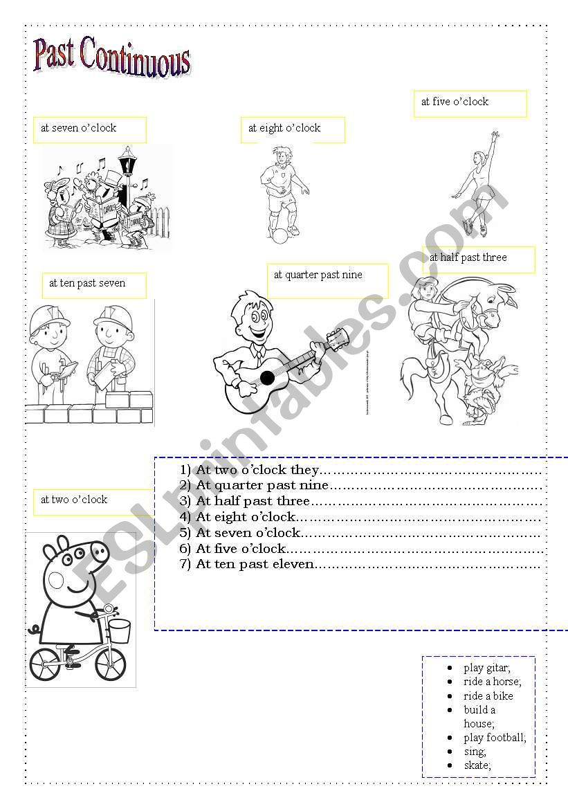 Past Continuous worksheet