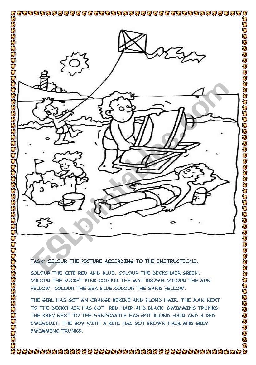 Coloring Page - Summer worksheet