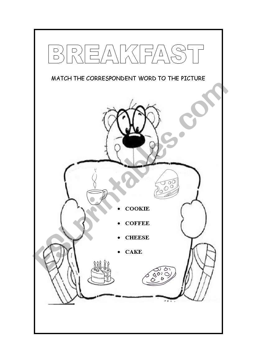 breakfast worksheet