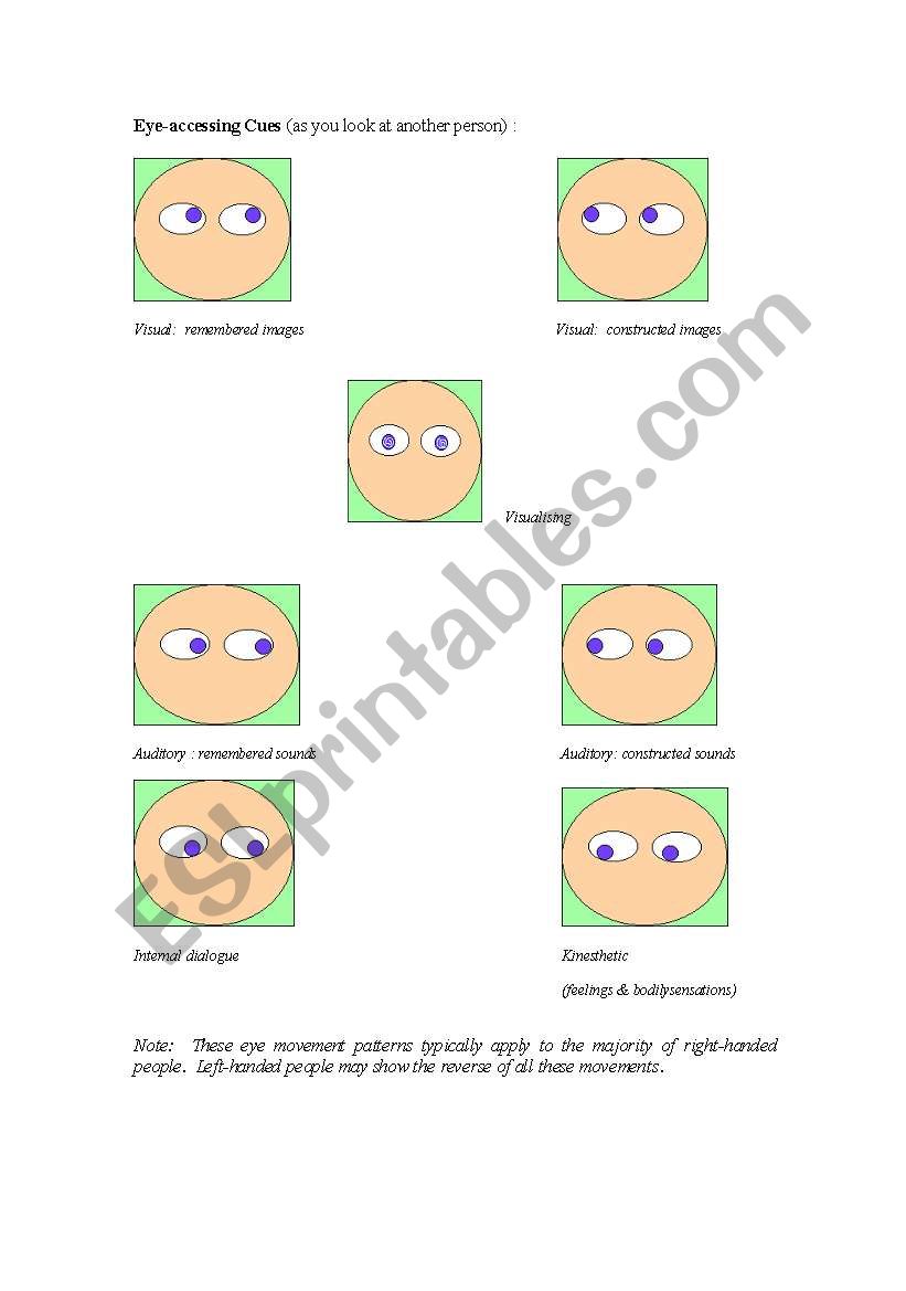 Eye Test Clue worksheet