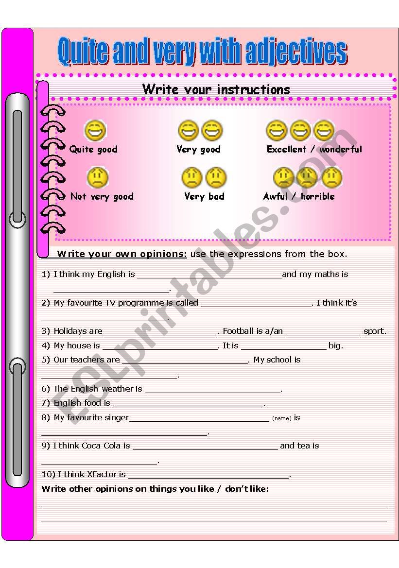intensifiers-quite-and-very-with-adjectives-opinions-likes-and-dislikes-esl-worksheet-by