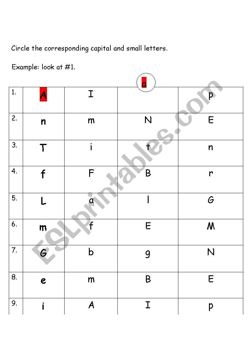 the alphabet worksheet