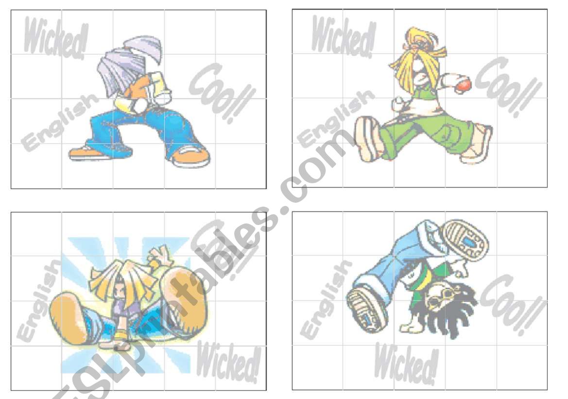 Hip Hop Sticker Cards worksheet