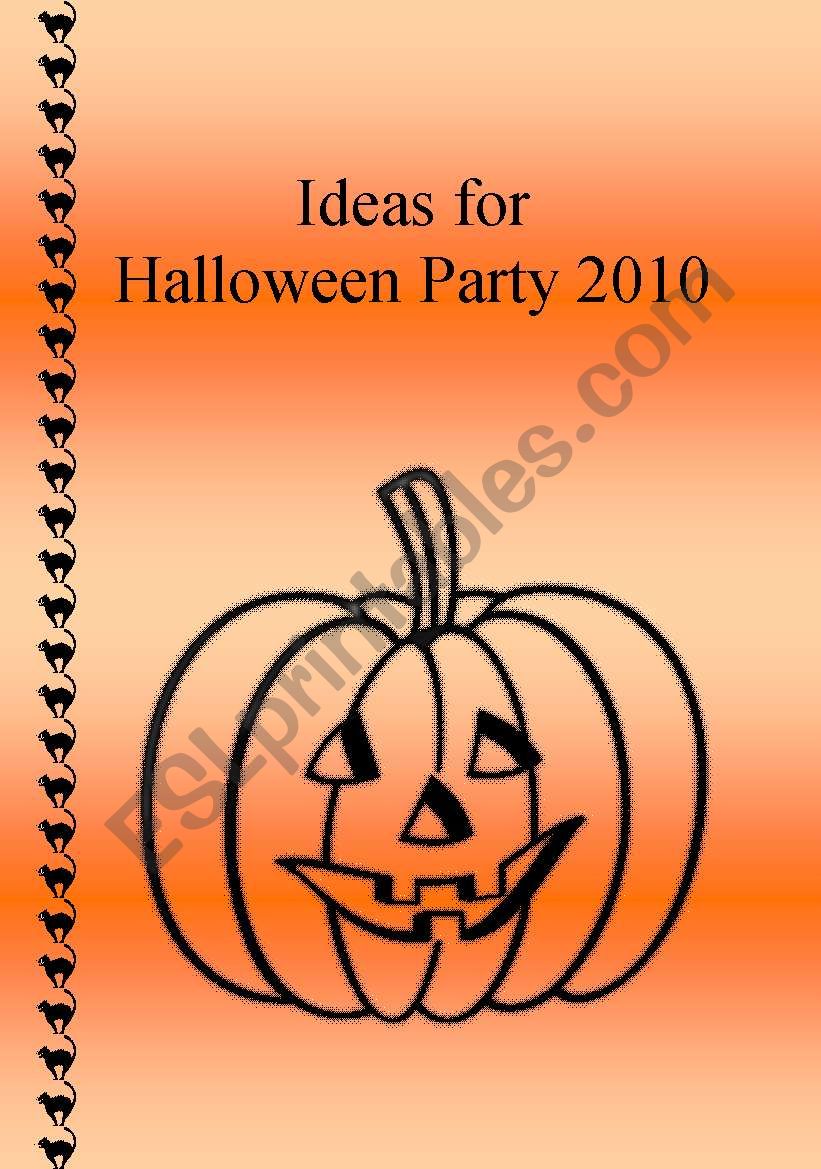 Ideas for Halloween Party + word-search