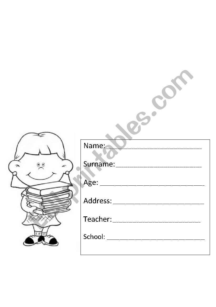 identity card worksheet