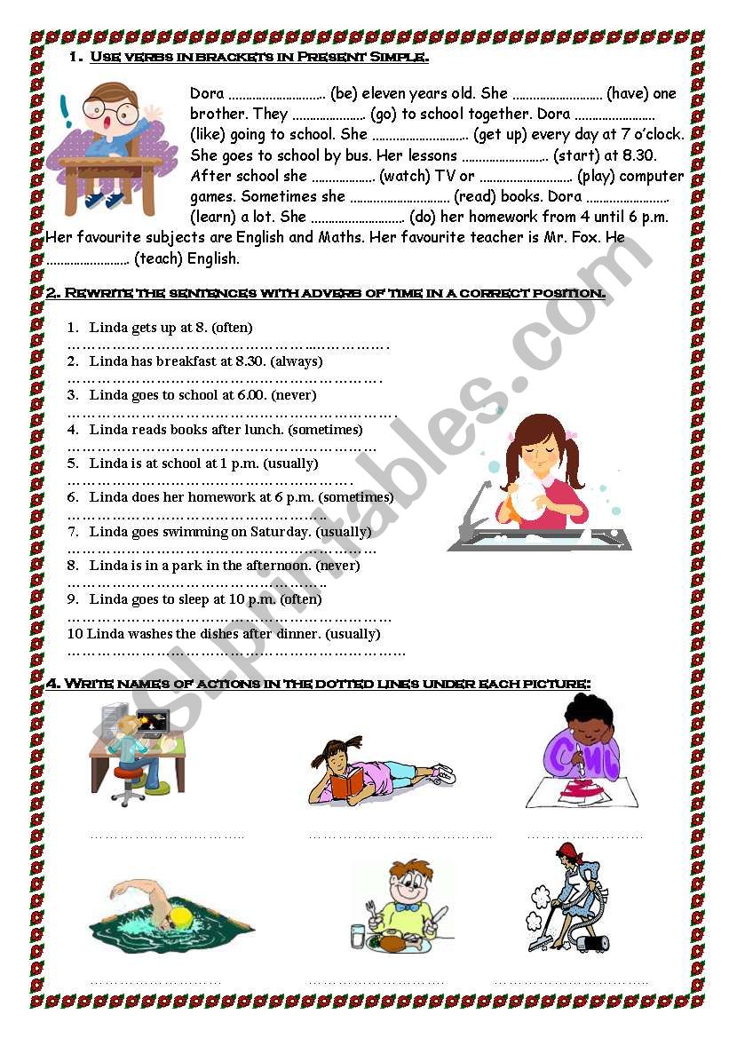 Present Simple - exercises worksheet