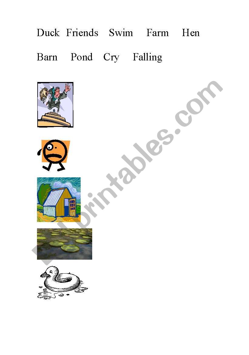 Jen and Duck worksheet