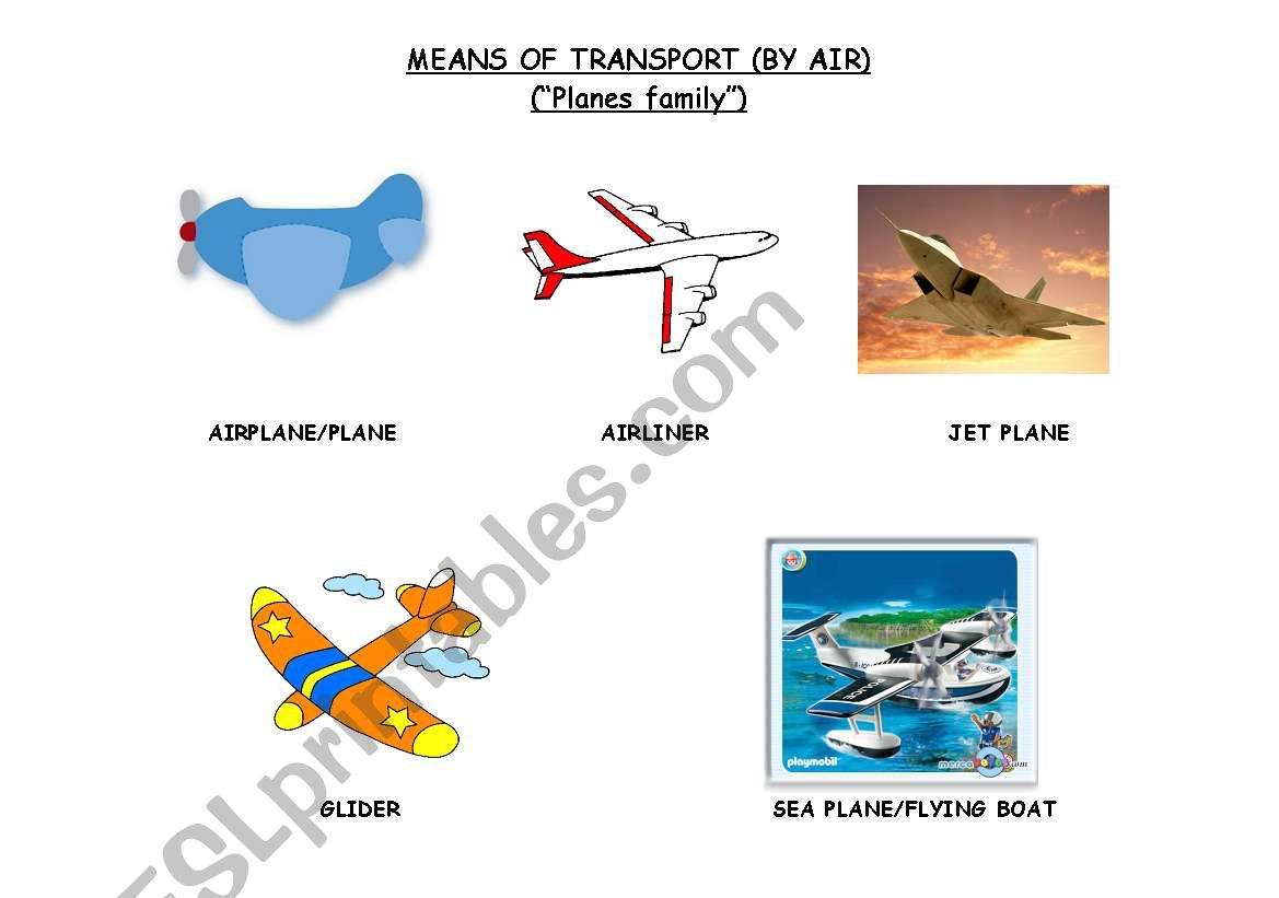 THE MEANS OF TRANSPORT (BY AIR)