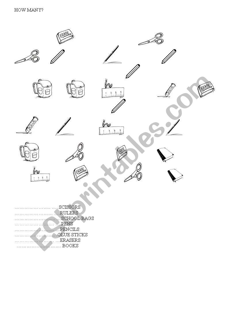 How many things? worksheet