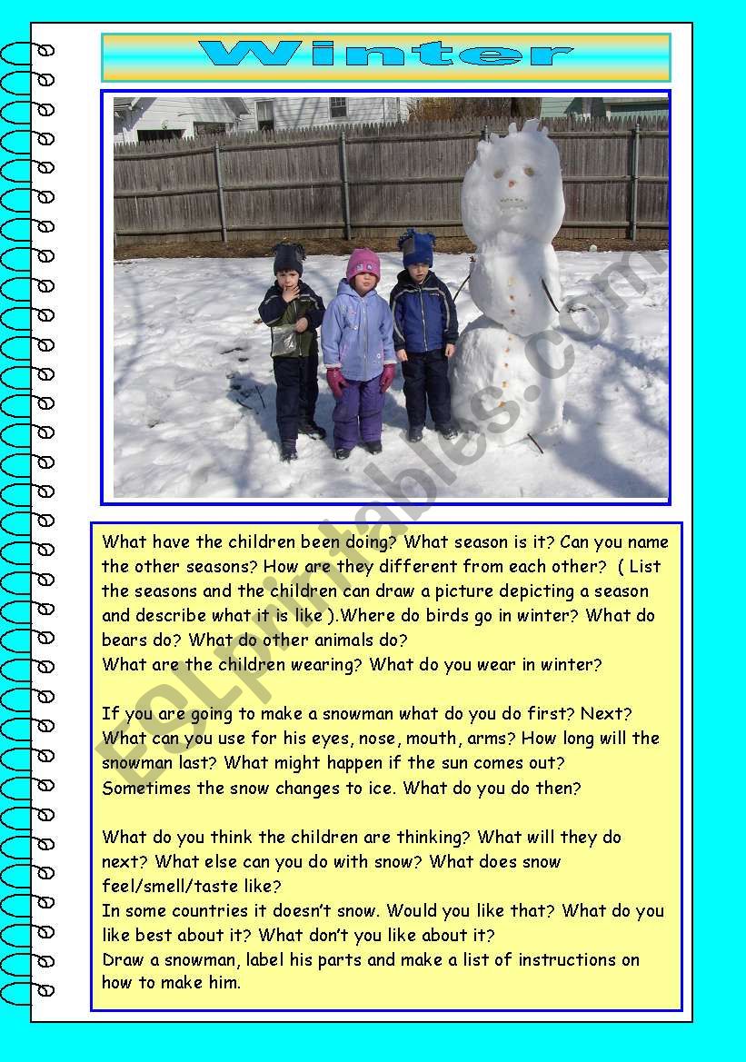 Picture Talk 5 worksheet