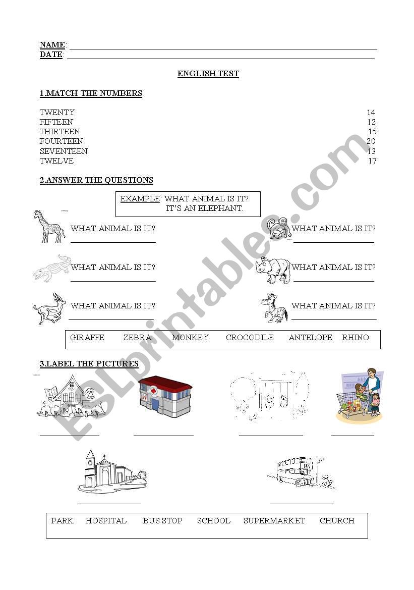 Test worksheet