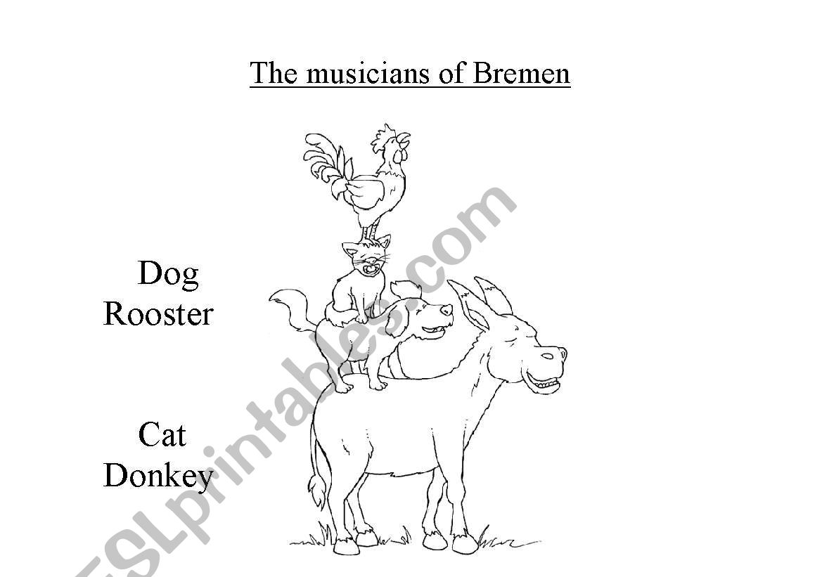 the musicians of bremen worksheet