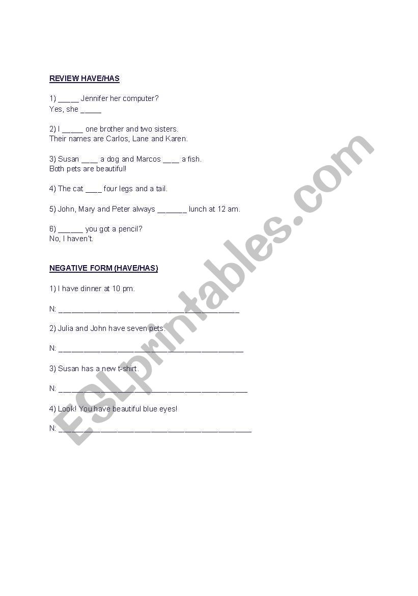 English Review - Basic Level worksheet