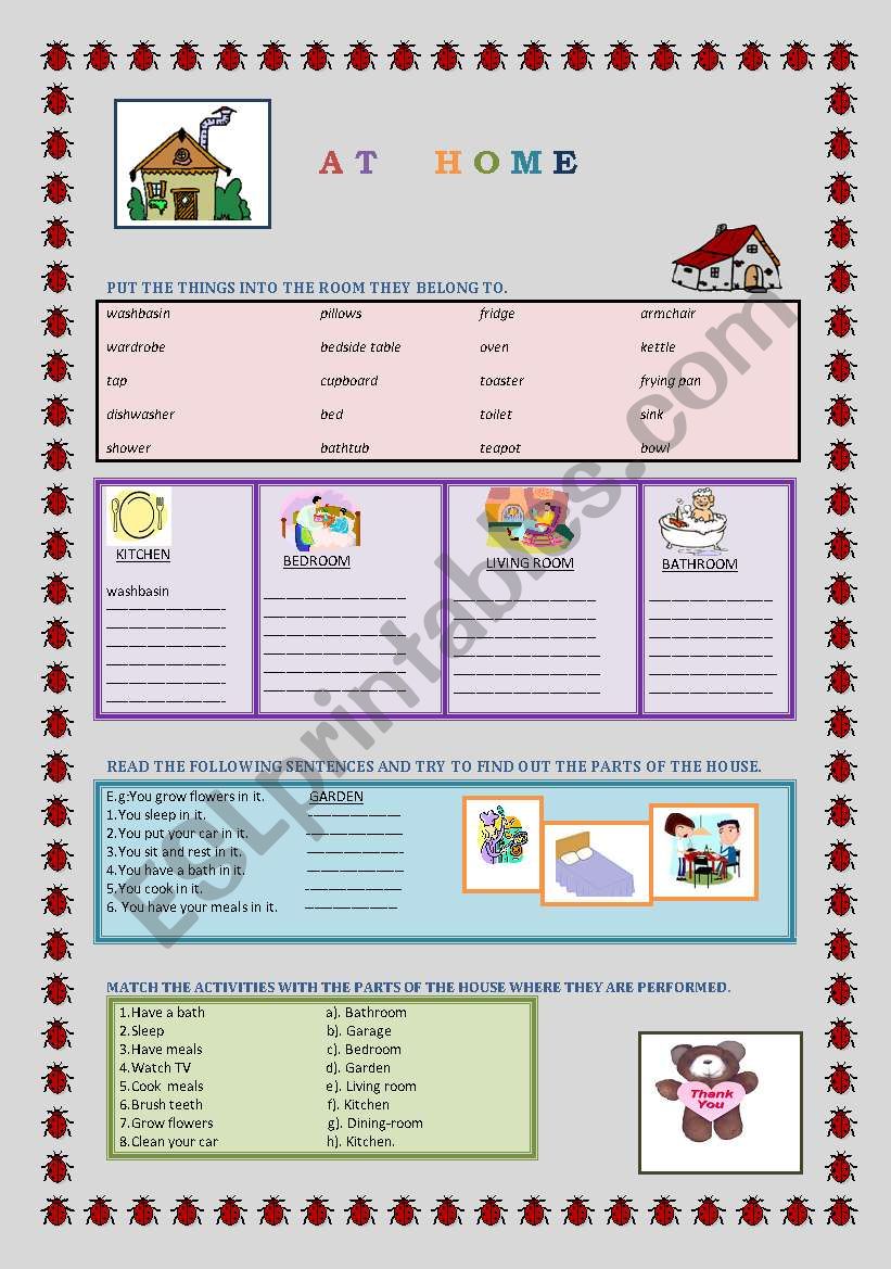 AT HOME worksheet