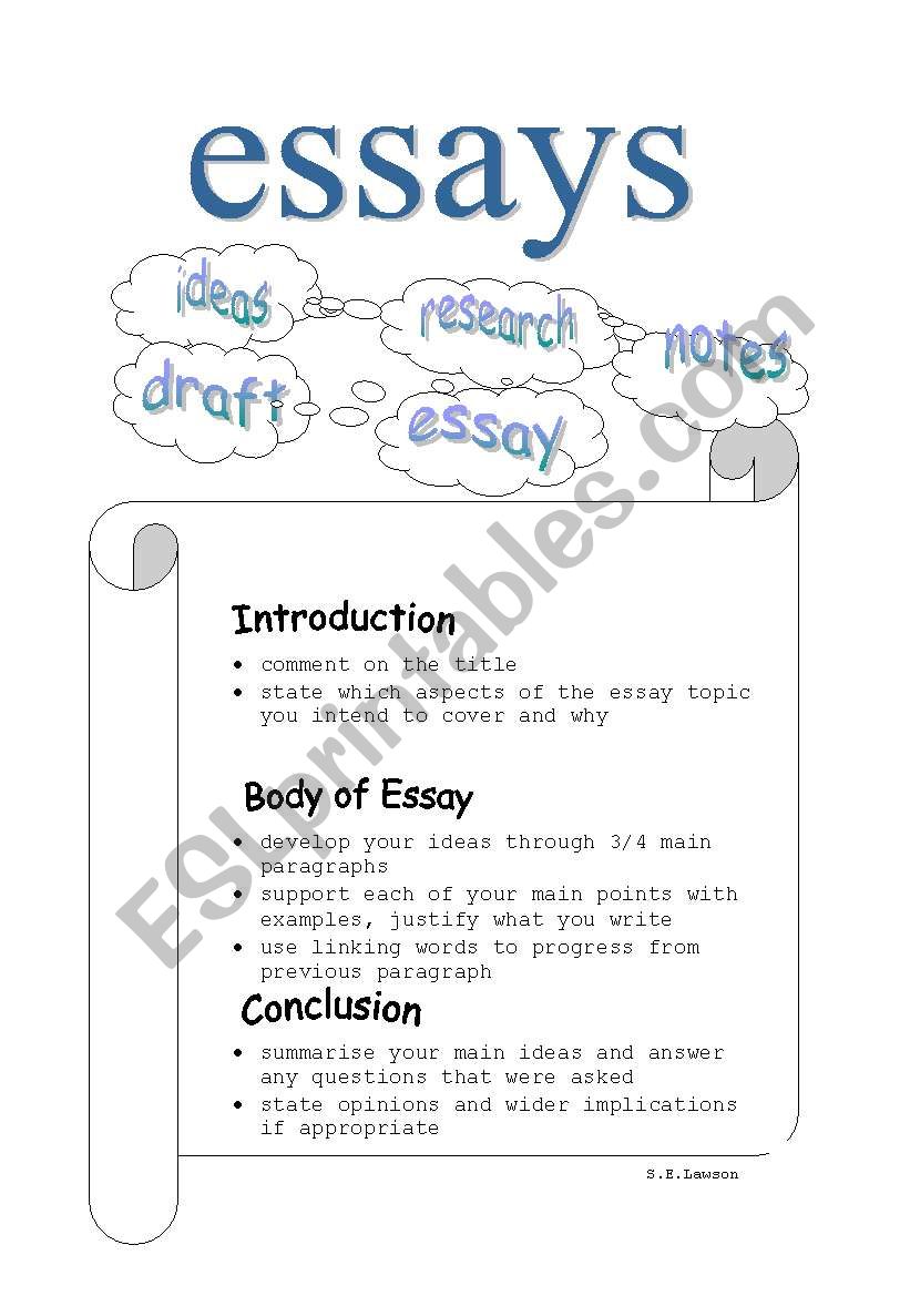 essay lesson note