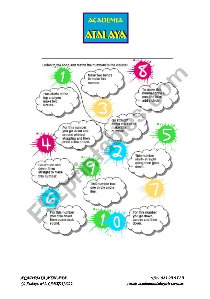 NUMBERS worksheet