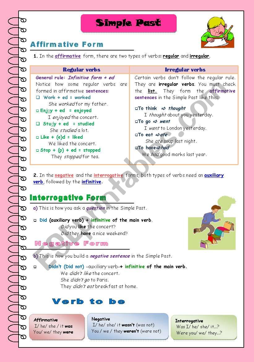 Simple past - rules and exercises