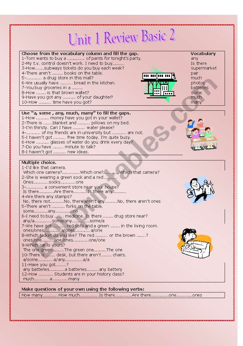 Unit 1 Review Basic 2 worksheet