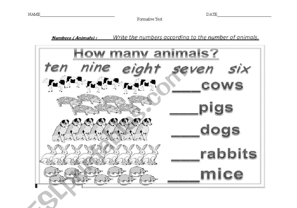 Count the objects worksheet