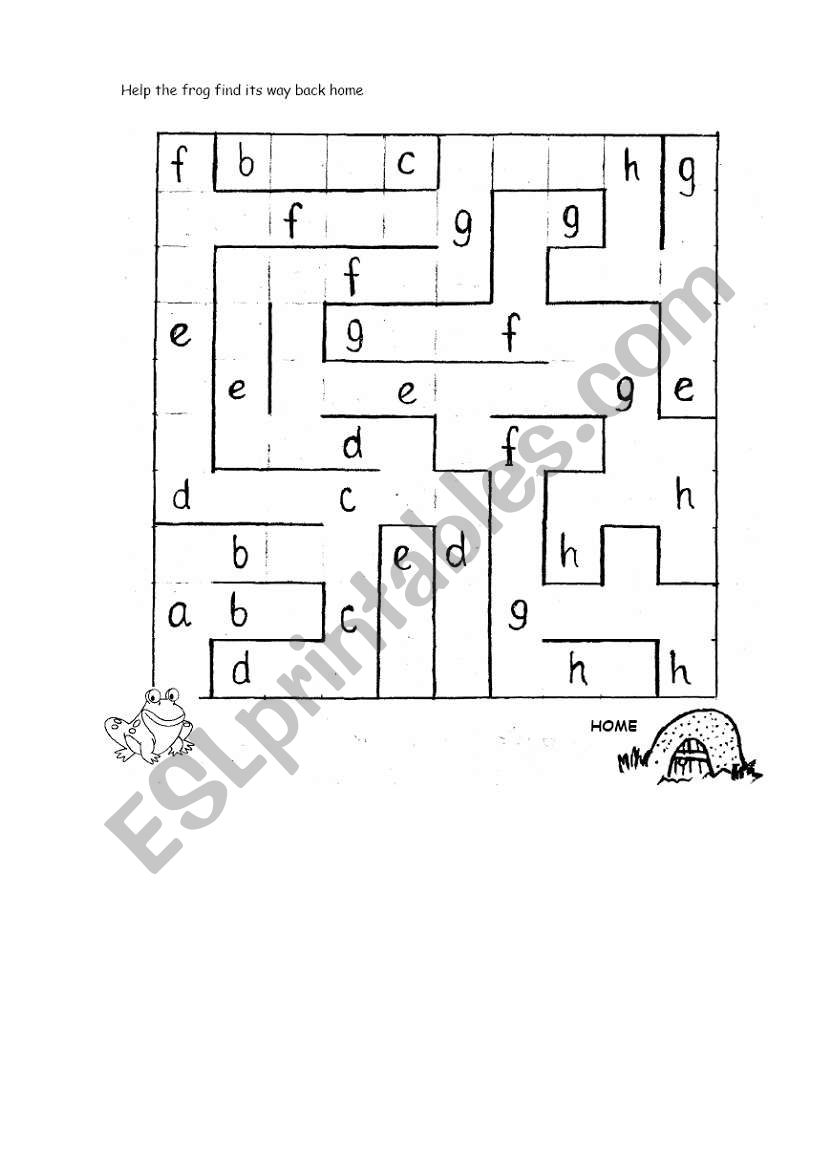 ABC Maze worksheet