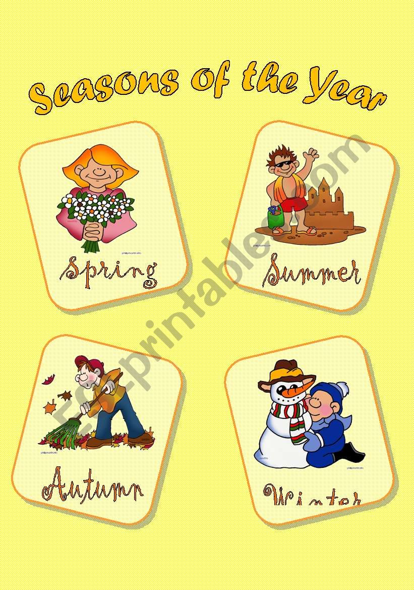 Seasons of the Year Poster worksheet