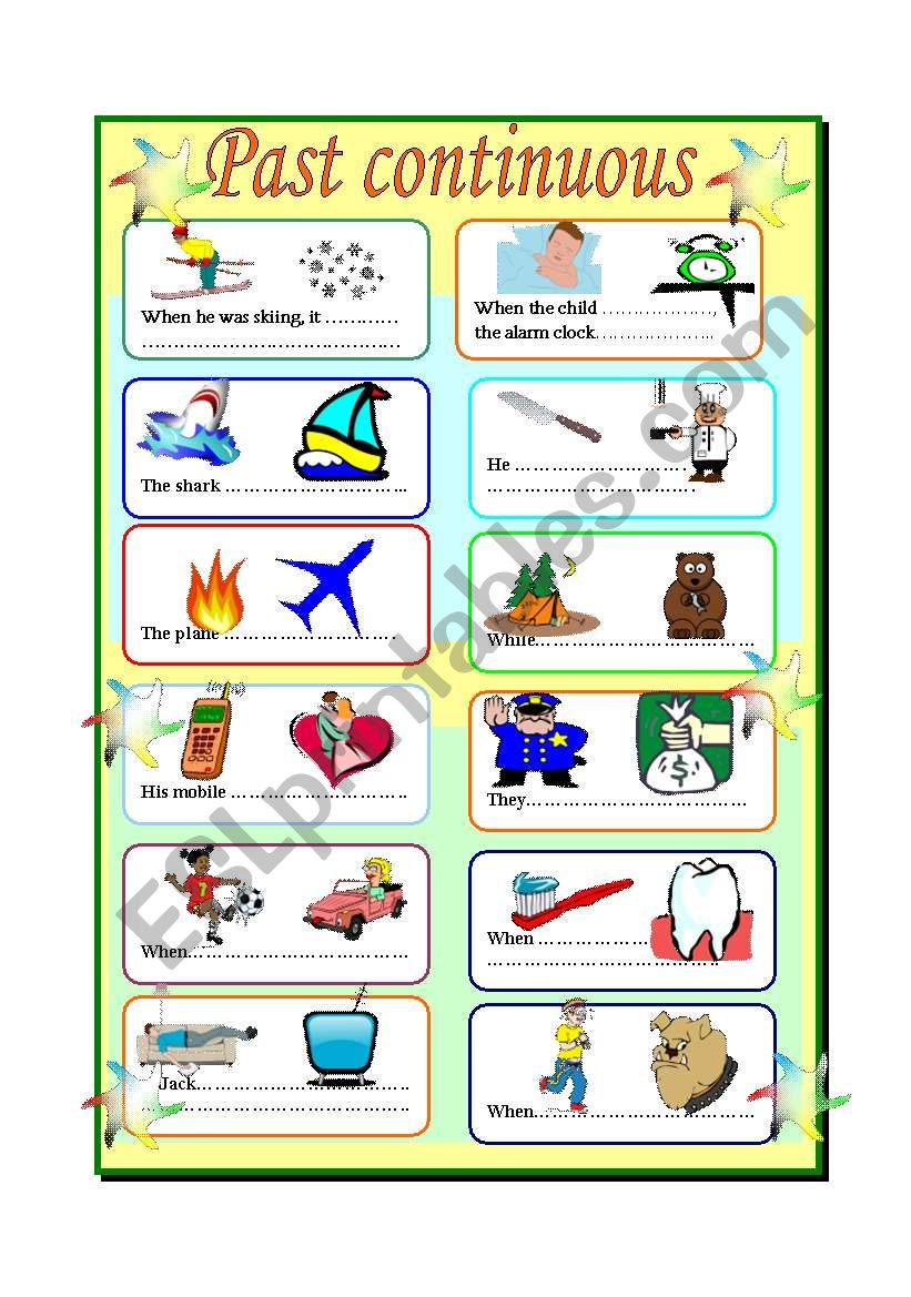 Past continuous  worksheet