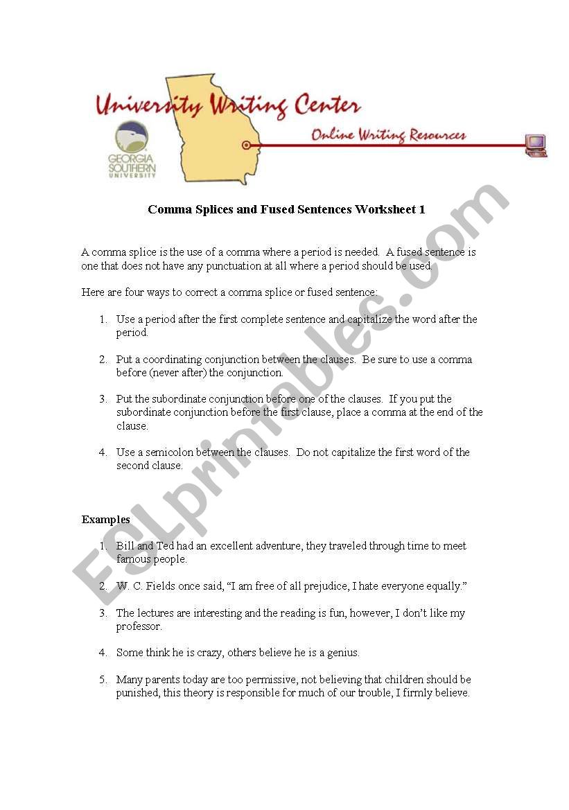 georgia southern university worksheet