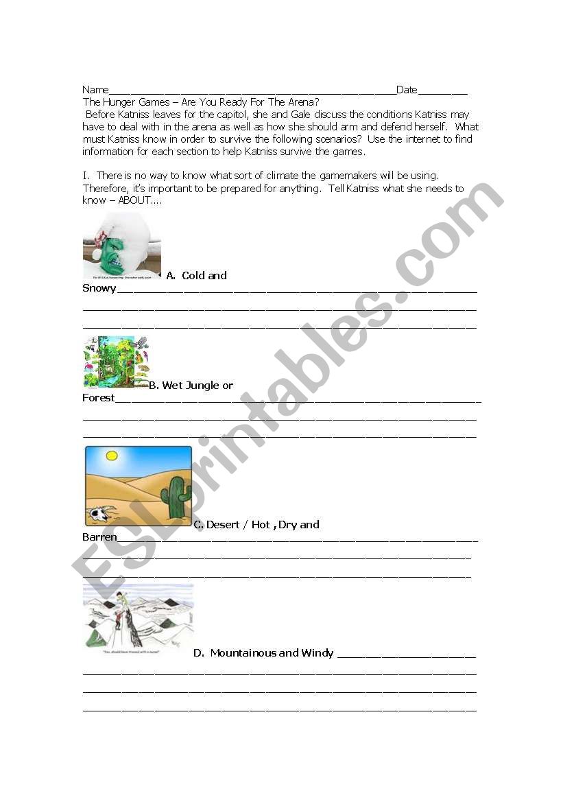 Are You A Survivor? worksheet