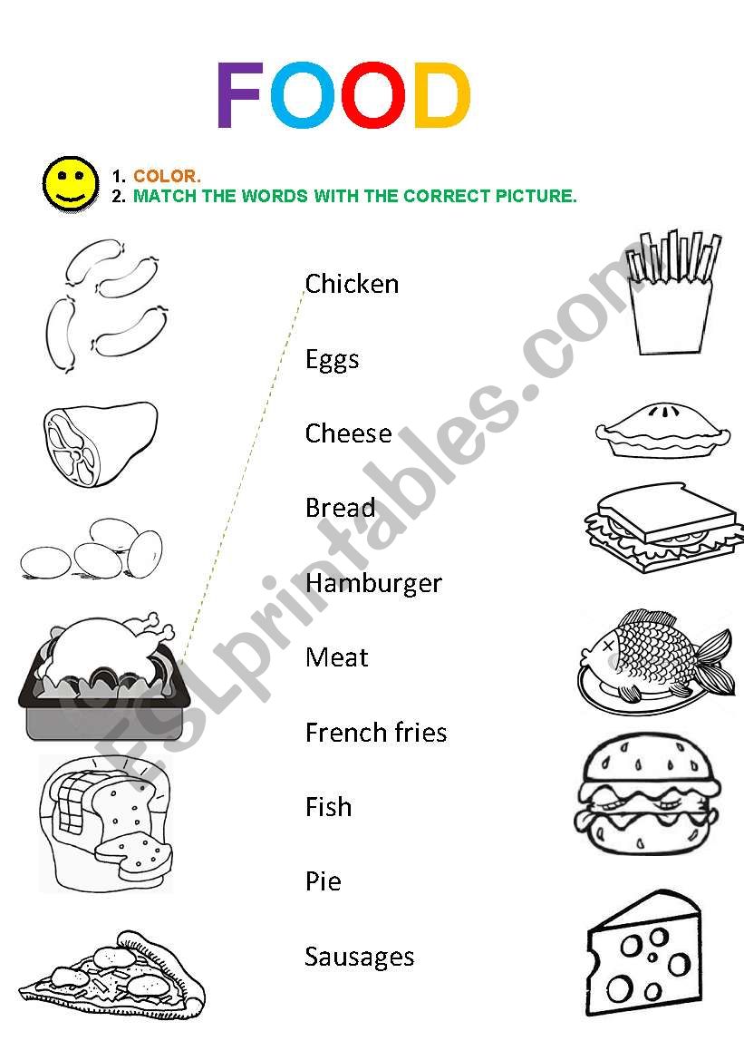 food worksheet