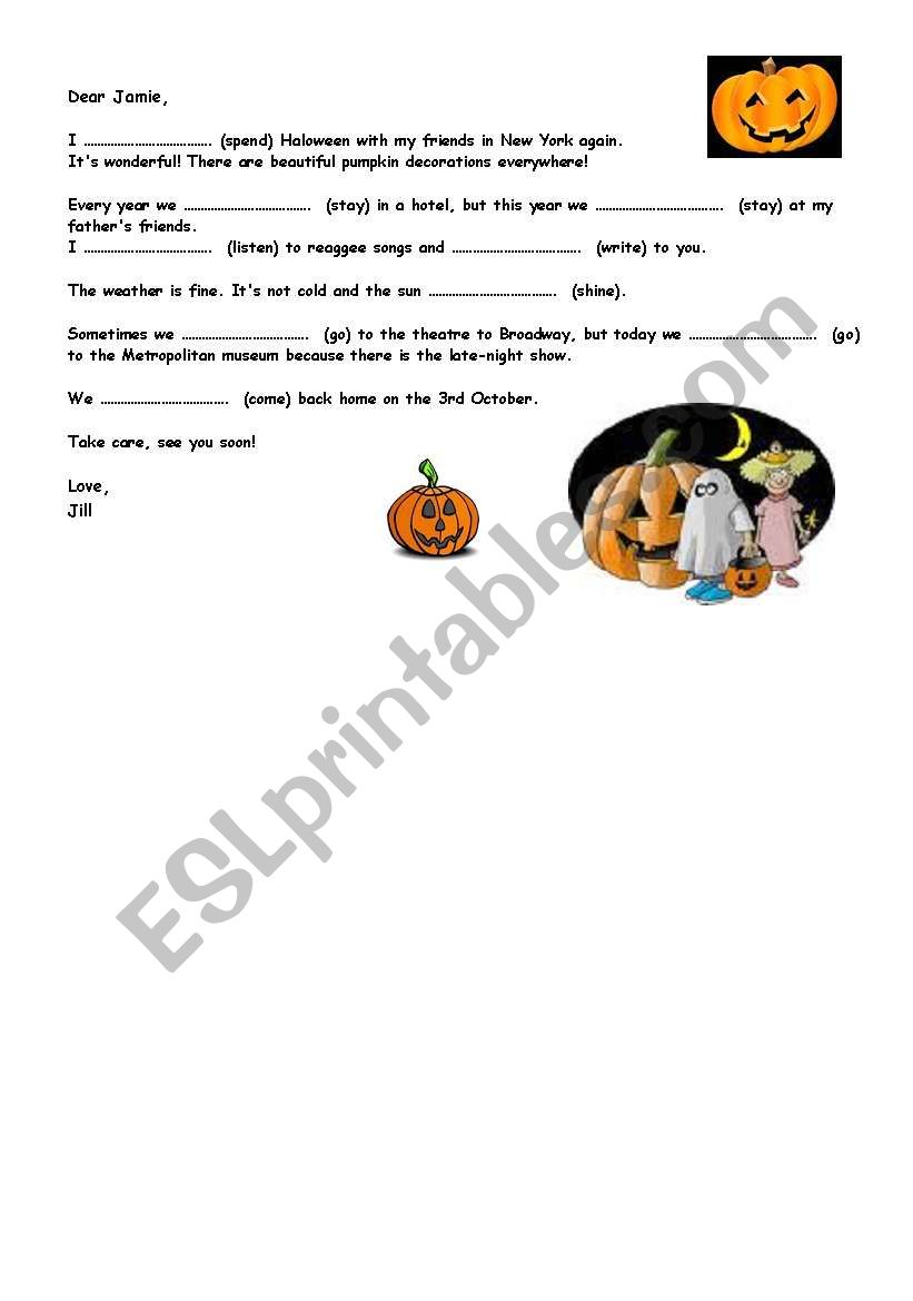 Present tenses  worksheet