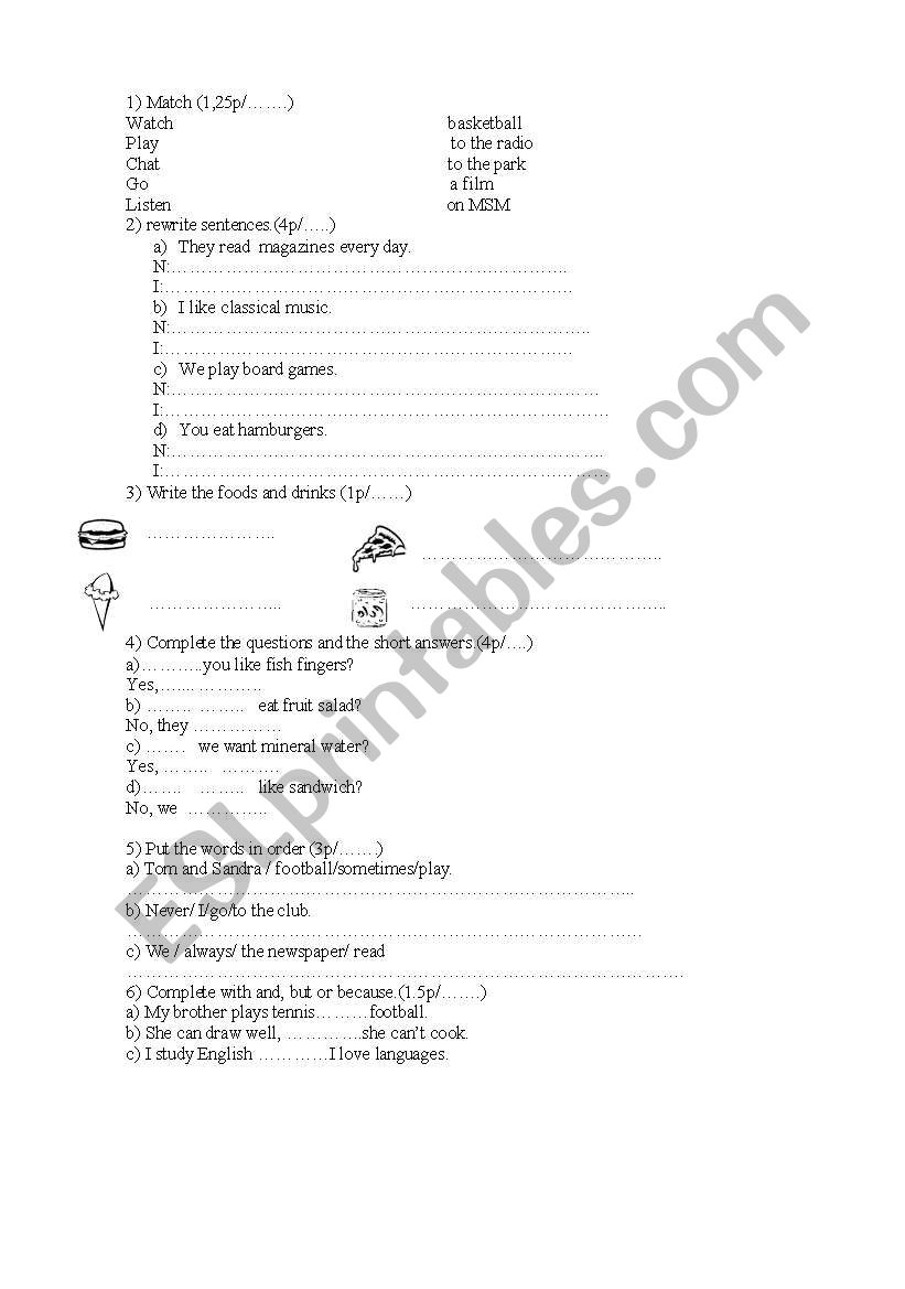 test unit 4  whats up? worksheet