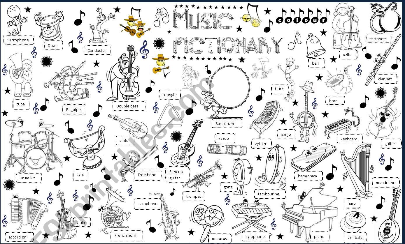 music pictionary worksheet